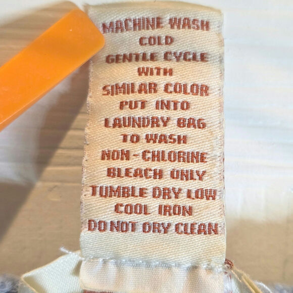 Sundance Mix Media Blouse 3/4 Sleeve Peplem Sz Large Blue Faux Button Back - Picture 10 of 12